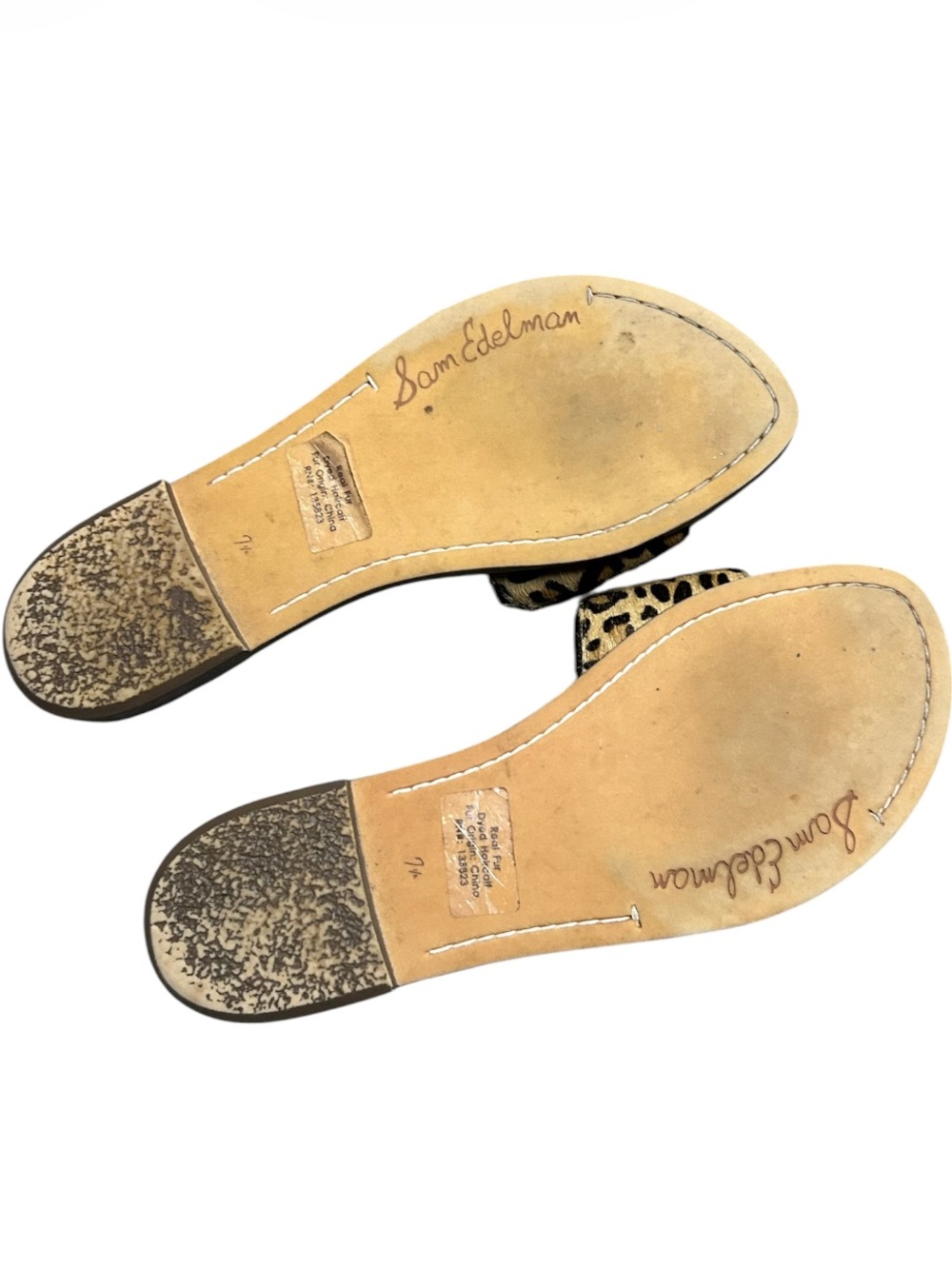 Sam Edelman Granada Leopard Print Slide Sandals - Brown/Black Size 7.5 - Picture 5 of 5